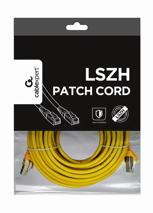 Gembird Cable de Red Cat6a S/FTP 10m Amarillo PP6A-LSZHCU-Y-10M
