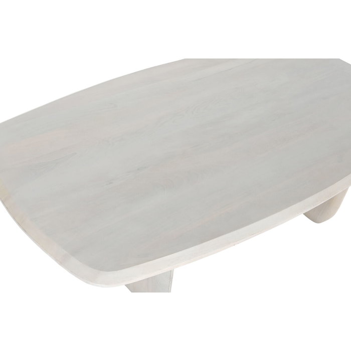 DKD Home Decor Mesa de Centro de Mango 137x76x45 cm Blanco DKD Home Decor Mesa de Centro de Mango 137x76x45 cm Blanco