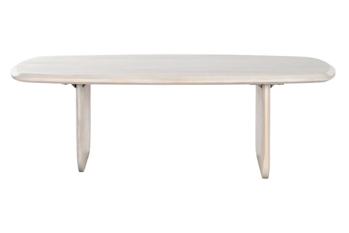 DKD Home Decor Mesa de Centro de Mango 137x76x45 cm Blanco DKD Home Decor Mesa de Centro de Mango 137x76x45 cm Blanco