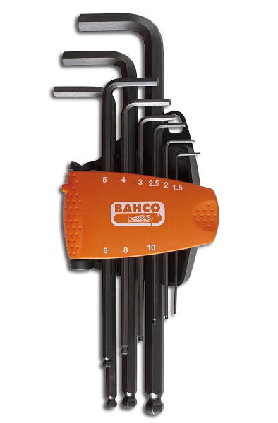 BAHCO Juego de 9 llaves Allen con punta de bola pavonadas BE9678 BAHCO Juego de 9 llaves Allen con punta de bola pavonadas BE9678