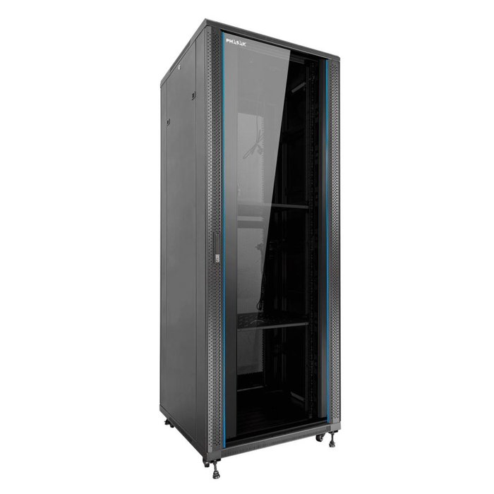 Phasak Armario Rack 19” 42U 800x800 PHO 8842 con Bandejas, Regleta y Ventiladores Phasak Armario Rack 19” 42U 800x800 PHO 8842 con Bandejas, Regleta y Ventiladores