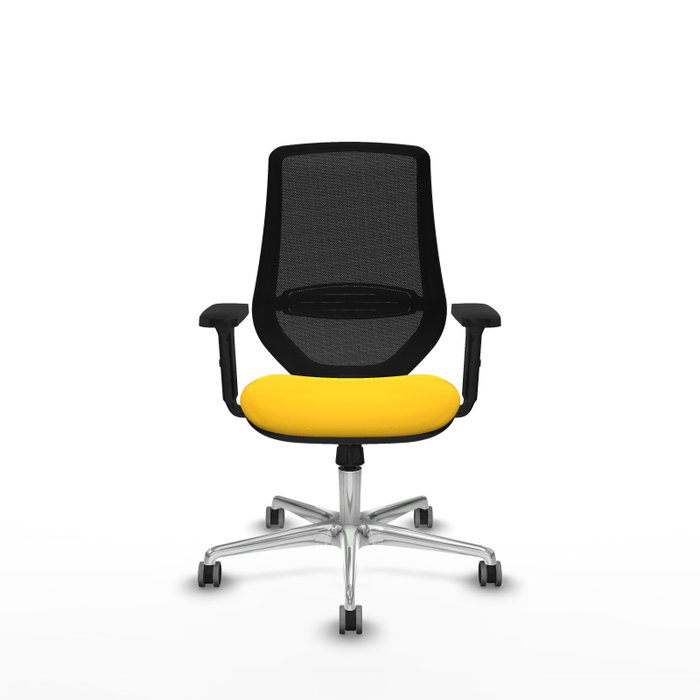 PIQUERAS Y CRESPO Silla de oficina Mardos con mecanismo Sincro, Amarillo y Negro