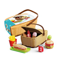 GIROS Cesta de Picnic Pretend de 10 piezas