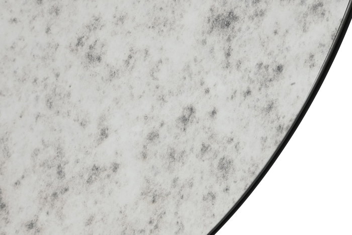 DKD Home Decor Espejo de Metal Desgastado Negro 90x90x5 cm