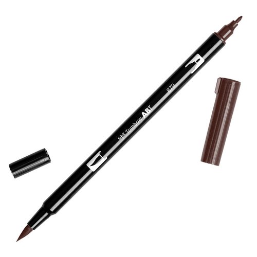 Tombow ABT-879 Rotulador de Doble Punta Pincel Dual Brush - Marrón