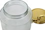 DKD Home Decor Dispensador de Bebidas Dorado de Cristal y Metal con Cierre Hermético