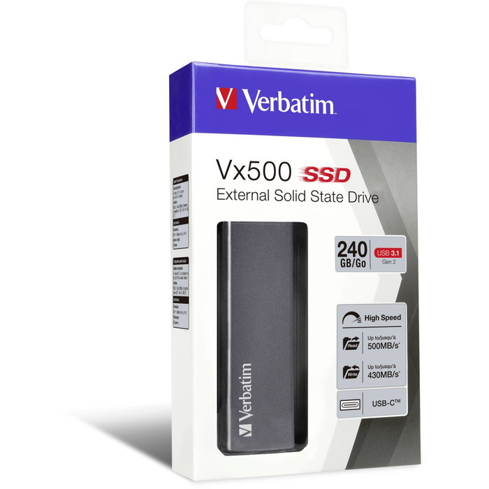 Verbatim Store n Go Vx500 240GB SSD USB 3.1 Verbatim Store n Go Vx500 240GB SSD USB 3.1