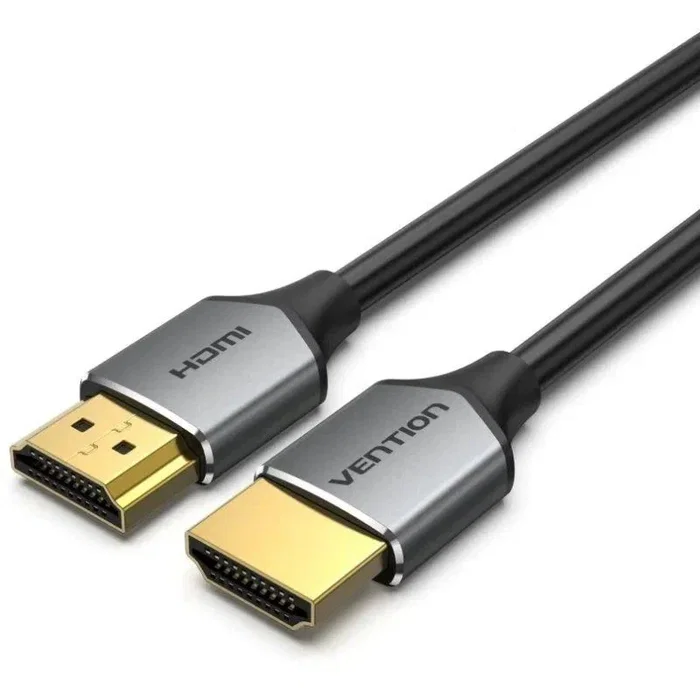 Vention Cable HDMI 2.0 4K 60Hz 18Gbps Slim, Macho-Macho 1 Metro Gris, Compatible con TV, PC y Consolas, Plug & Play