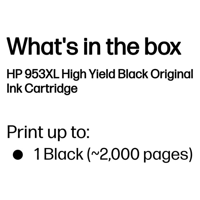 HP Cartucho de Tinta Negro 953XL