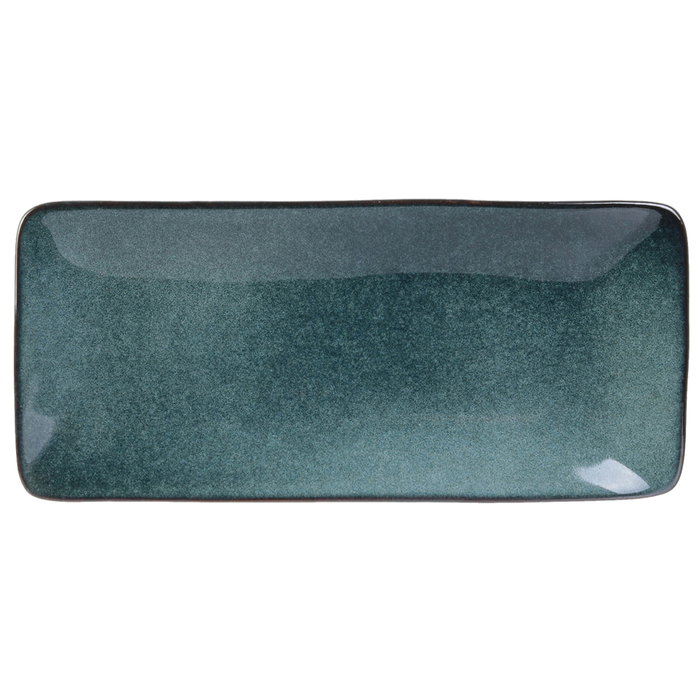 Home Deco Factory Bandeja Plato Rectangular Azul Natural 10x22 cm