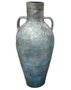 DKD Home Decor Jarrón de Terracota Envejecido Gris 33x33x69 cm