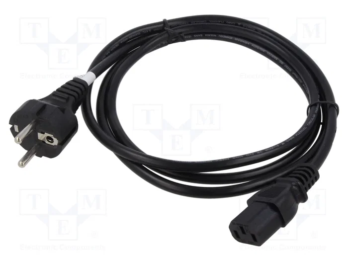 Digitus Cable de alimentación Schuko a C13, 1,8 m, Negro Digitus Cable de alimentación Schuko a C13, 1,8 m, Negro