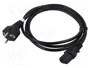 Digitus Cable de alimentación Schuko a C13, 1,8 m, Negro