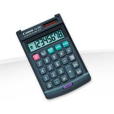 Canon LS-39E Calculadora de Bolsillo Gris Oscuro Pantalla LCD 8 Dígitos Conversión Divisa Desconexión Automática