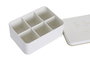DKD Home Decor Caja de Metal para Infusiones Blanco Roto y Dorado