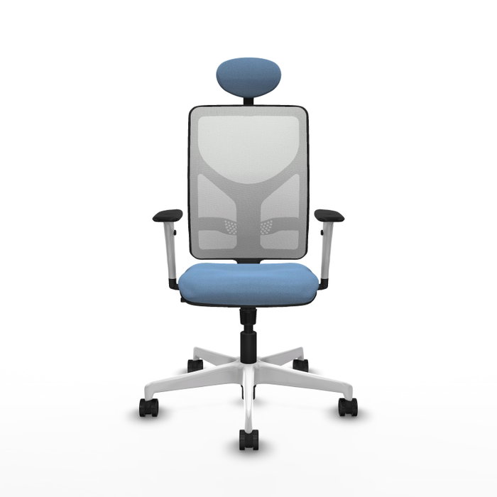 PIQUERAS Y CRESPO Silla de oficina Motilla con mecanismo Sincro, Azul cielo y Blanco PIQUERAS Y CRESPO Silla de oficina Motilla con mecanismo Sincro, Azul cielo y Blanco