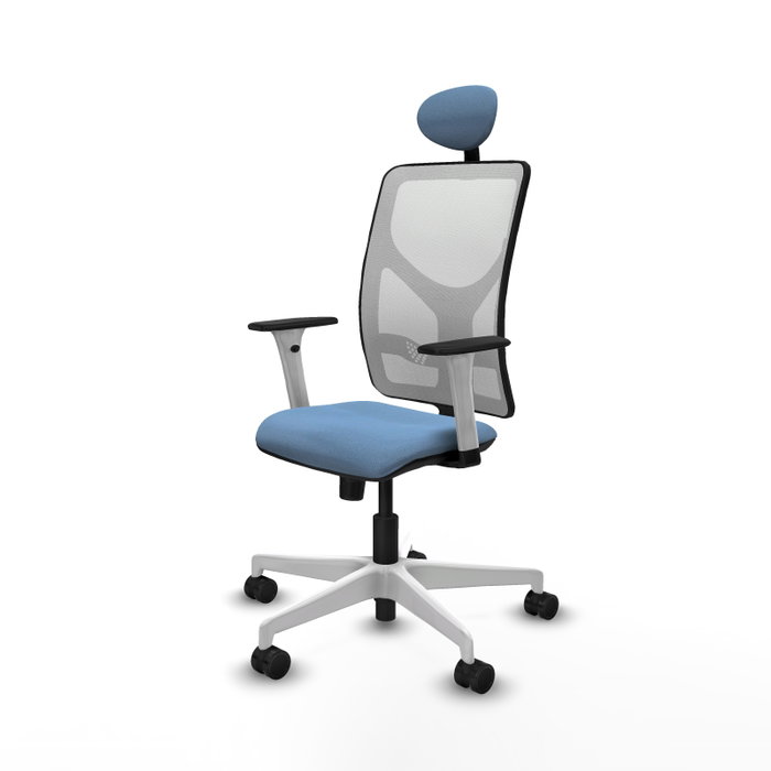 PIQUERAS Y CRESPO Silla de oficina Motilla con mecanismo Sincro, Azul cielo y Blanco PIQUERAS Y CRESPO Silla de oficina Motilla con mecanismo Sincro, Azul cielo y Blanco