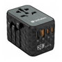 Verbatim UTA-05 Adaptador de Viaje Universal GaN III con 2 USB-C y 2 USB-A 65W