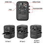 Verbatim Adaptador Universal de Viaje UTA-05 con 2 Puertos USB-C y 2 Puertos USB-A, Carga Rápida