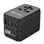 Verbatim UTA-05 Adaptador de Viaje Universal GaN III con 2 USB-C y 2 USB-A 65W