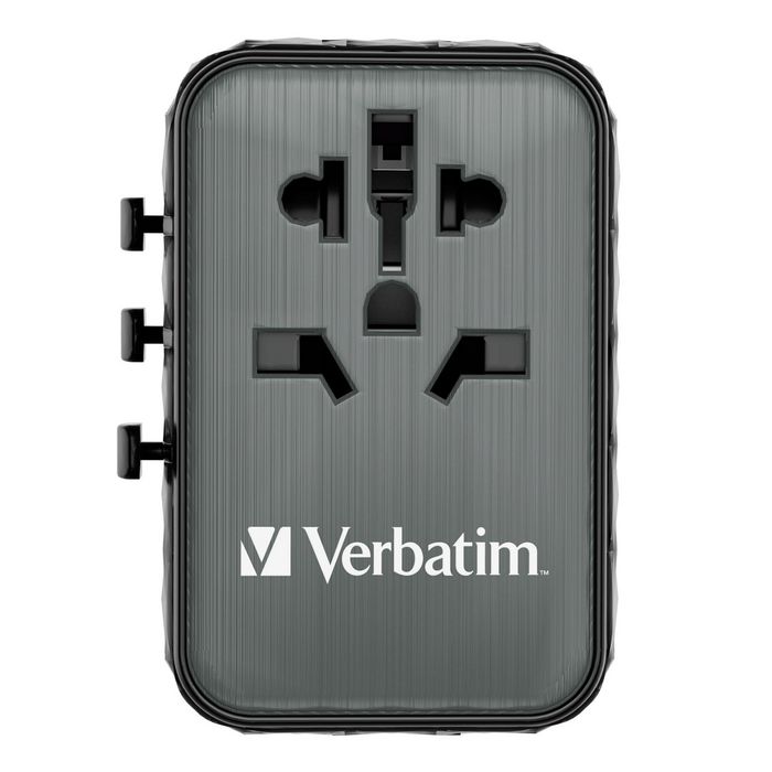 Verbatim UTA-05 Adaptador de Viaje Universal GaN III con 2 USB-C y 2 USB-A 65W Verbatim UTA-05 Adaptador de Viaje Universal GaN III con 2 USB-C y 2 USB-A 65W