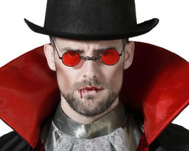 Gafas Halloween Vampiro Rojo Hombre Adulto