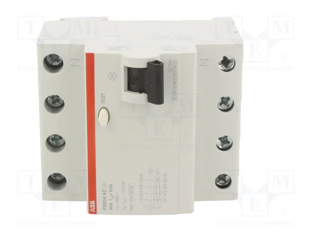 ABB FH204AC-40/0.3 Interruptor Diferencial 4 Polos 40A 300mA ABB FH204AC-40/0.3 Interruptor Diferencial 4 Polos 40A 300mA