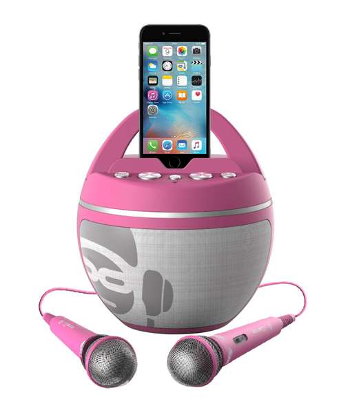 Cefa Karaoke Party Ball Rosa con luces y 2 Micros 40 w