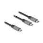 DeLOCK Cable USB-C™ en Y 1 x Macho a 2 x Macho PD 3.0 100 W 1,2 m