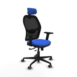 PIQUERAS Y CRESPO Silla de oficina Jorquera con mecanismo Sincro/Traslack Azul/Negro