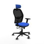 PIQUERAS Y CRESPO Silla de oficina Jorquera con mecanismo Sincro/Traslack Azul/Negro