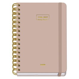 Agenda Escolar (2026-27) Dohe Premium Wire-O Tapa Extra A5 S/V Con Goma Beige