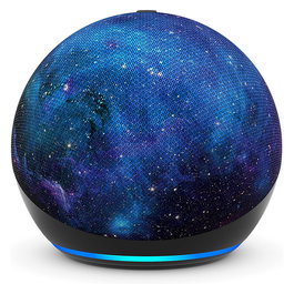 Amazon Echo Dot Kids (5th generation) con Alexa, diseño Rainbow Swirl en azul y tela, soporta alemán, inglés, español, francés e italiano