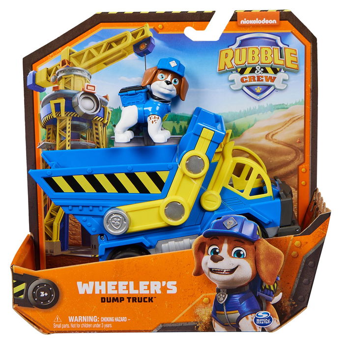 Spin Master Rubble & Crew Vehículo Clásico Wheeler 6066528 Camión Volquete Juguete Figura Acción PAW Patrol +3 Años