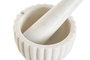 DKD Home Decor Mortero de Mármol Rajnagar Blanco con Mazo Natural 10x10x8 cm