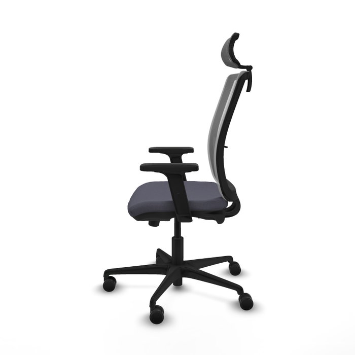 PIQUERAS Y CRESPO Silla de oficina Haches con mecanismo Sincro/Traslack, Gris oscuro y Gris