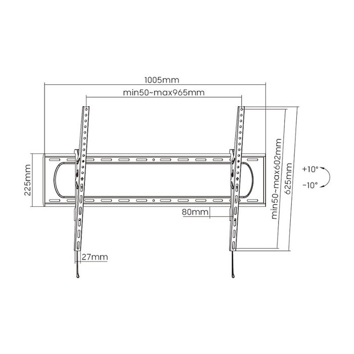 Equip Soporte de Pared Inclinable Heavy-Duty para TV 60-120 pulgadas Negro