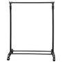 DAY Perchero Barra Ajustable Negro con Ruedas 81x42x100-170 cm