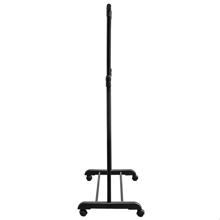 DAY Perchero Barra Ajustable Negro con Ruedas 81x42x100-170 cm