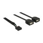 DeLOCK 83823 Cable USB Pin Header Hembra a 2 x USB 2.0 Tipo-A de 0,4 m