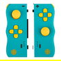 Lexip JVASWI00101 Mando Gamepad Inalámbrico Bluetooth 4.0 para Nintendo Switch y Switch OLED, Color Turquesa/Amarillo, 8m Alcance, Vibración, Giroscopio, Recargable