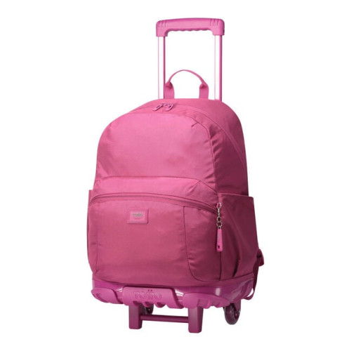 Totto Mochila Escolar con Ruedas Trik Rosa MA03TKI003-23100-M89 Capacidad 27L Compartimento PC 14 Pulgadas