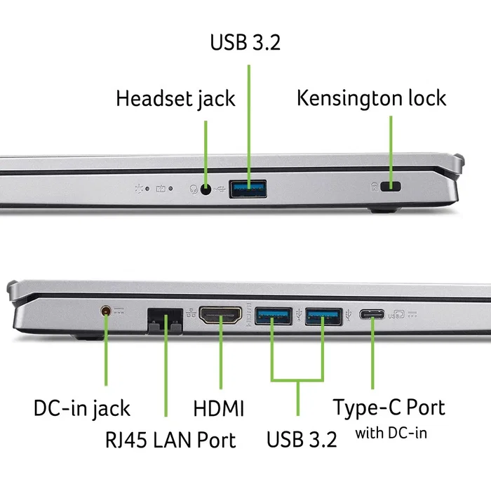 Acer Aspire Go 15 AG15-42P-R4KN, 15.6 FHD, Ryzen 5 7430U, 8GB, 512GB SSD, Win11 Home, Plata Acer Aspire Go 15 AG15-42P-R4KN, 15.6 FHD, Ryzen 5 7430U, 8GB, 512GB SSD, Win11 Home, Plata