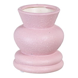 Jarrón Rosa Cerámica Decoración 10,50 X 10,50 X 13 cm (Set de 3)