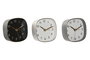 DKD Home Decor Reloj Sobremesa Moderno Blanco Negro 3.6 x 8.5 x 8.5 cm (3 Unidades)