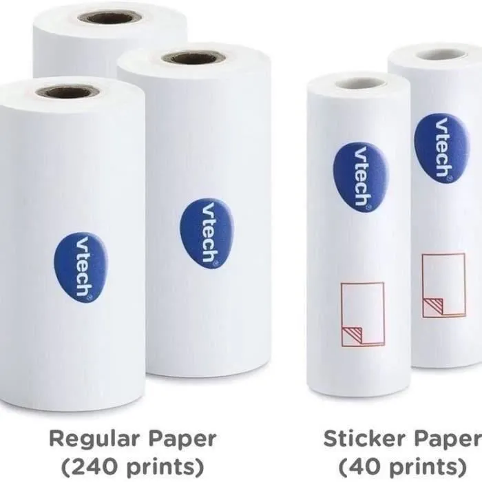 Vtech Pack de 5 Rollos de Papel para Kidizoom Print Cam (3 Térmicos y 2 Adhesivos)