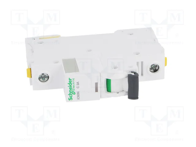 SCHNEIDER ELECTRIC Interruptor magnetotérmico iC60N 3A 1 polo Curva C SCHNEIDER ELECTRIC Interruptor magnetotérmico iC60N 3A 1 polo Curva C