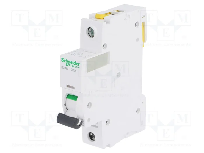 SCHNEIDER ELECTRIC Interruptor magnetotérmico iC60N 3A 1 polo Curva C SCHNEIDER ELECTRIC Interruptor magnetotérmico iC60N 3A 1 polo Curva C