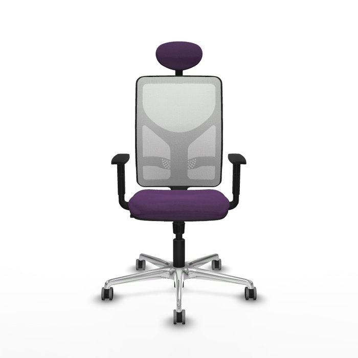 PIQUERAS Y CRESPO Silla de oficina Motilla con mecanismo Sincro, morada y blanca PIQUERAS Y CRESPO Silla de oficina Motilla con mecanismo Sincro, morada y blanca