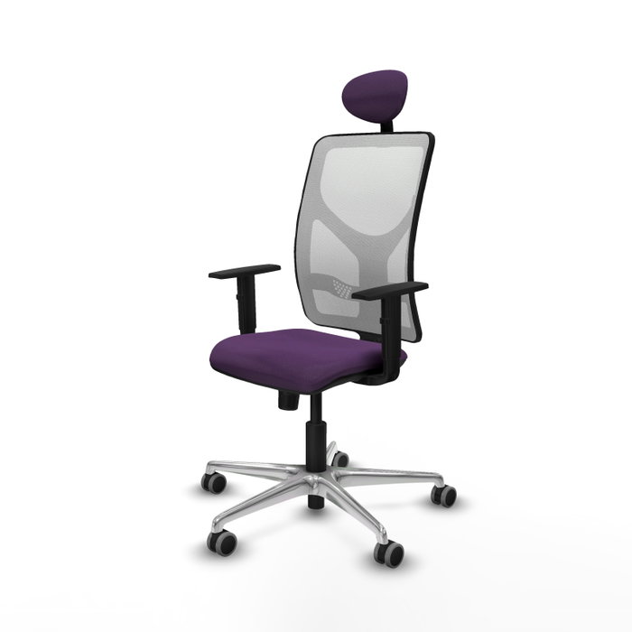PIQUERAS Y CRESPO Silla de oficina Motilla con mecanismo Sincro, morada y blanca PIQUERAS Y CRESPO Silla de oficina Motilla con mecanismo Sincro, morada y blanca